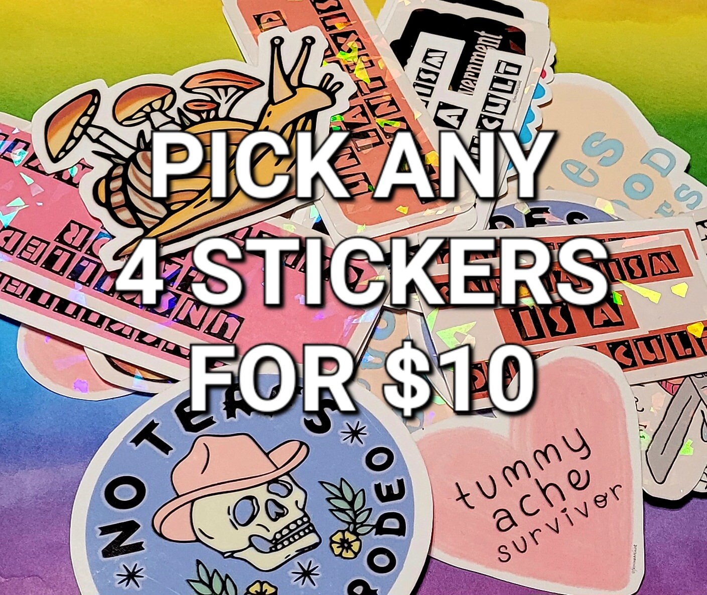 Any 4 of My Vinyl Stickers for Ten Bucks // Bundle Deal - Etsy