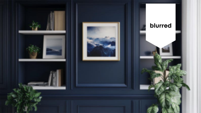 blurred zoom video background image, blue and white home office virtual background, zoom virtual background, Teams virtual background, zoom background gallery wall, virtual background navy white and gold with plants, virtual background bright, home office background
