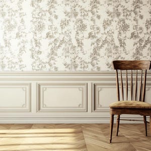 Beige Toile Zoom-bakgrund, jobbintervjubakgrund, virtuellt kontor, neutral bakgrund, distansarbete, webbkamera, elegant zoomterapibakgrund
