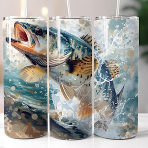 Walleye Tumbler Wrap Angler Tumbler Wrap PNG Fisherman Tumbler PNG Fishing Tumbler Digital Download Seamless Tumbler Sublimation Wrap