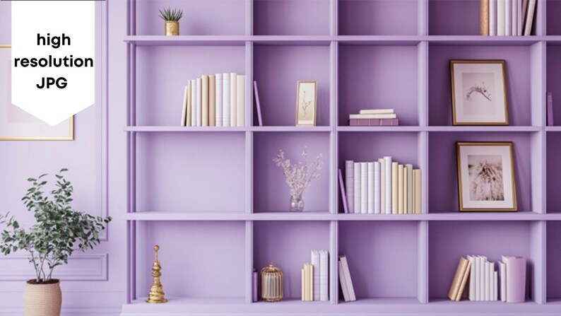 Classic Zoom Background Modern Aesthetic Purple Home Office Wall ...