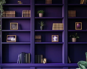 Neutral Zoom Background Modern Aesthetic Purple Modern Home Office Wall Shelving Zoom Background Office Backdrop Microsoft Team Background
