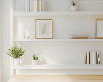 Fondo de zoom neutro, estética moderna, blanco, moderno, para oficina en casa, estantería de pared, fondo de zoom, fondo de oficina, fondo de Microsoft Teams