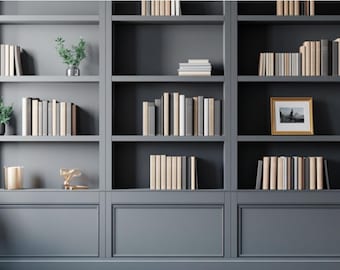 Neutral Zoom Background Modern Aesthetic Modern Home Office Wall Shelving Gray Zoom Background Office Backdrop Microsoft Team Background