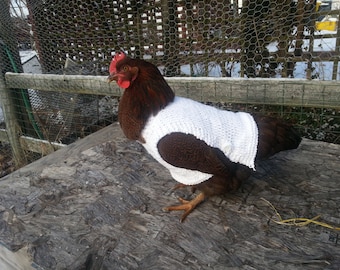 Knit Chicken Sweaters (Medium Weight) - Hen Clothing - Poultry Accessories - Small Animal Jumper -  Handmade