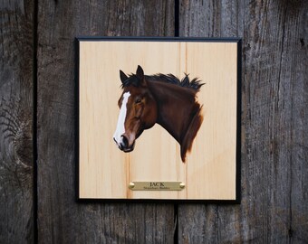 Custom Painted Portrait with Brass Plate
