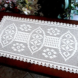 Crochet Table Runner Filet Crochet Runner
