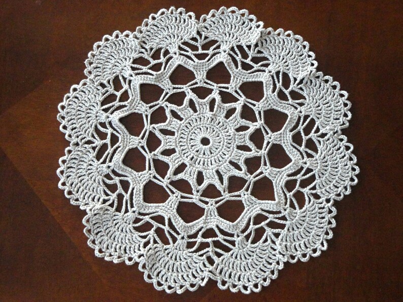 Crochet Placemat Large Placemat Crochet Doily Round Placemat Etsy
