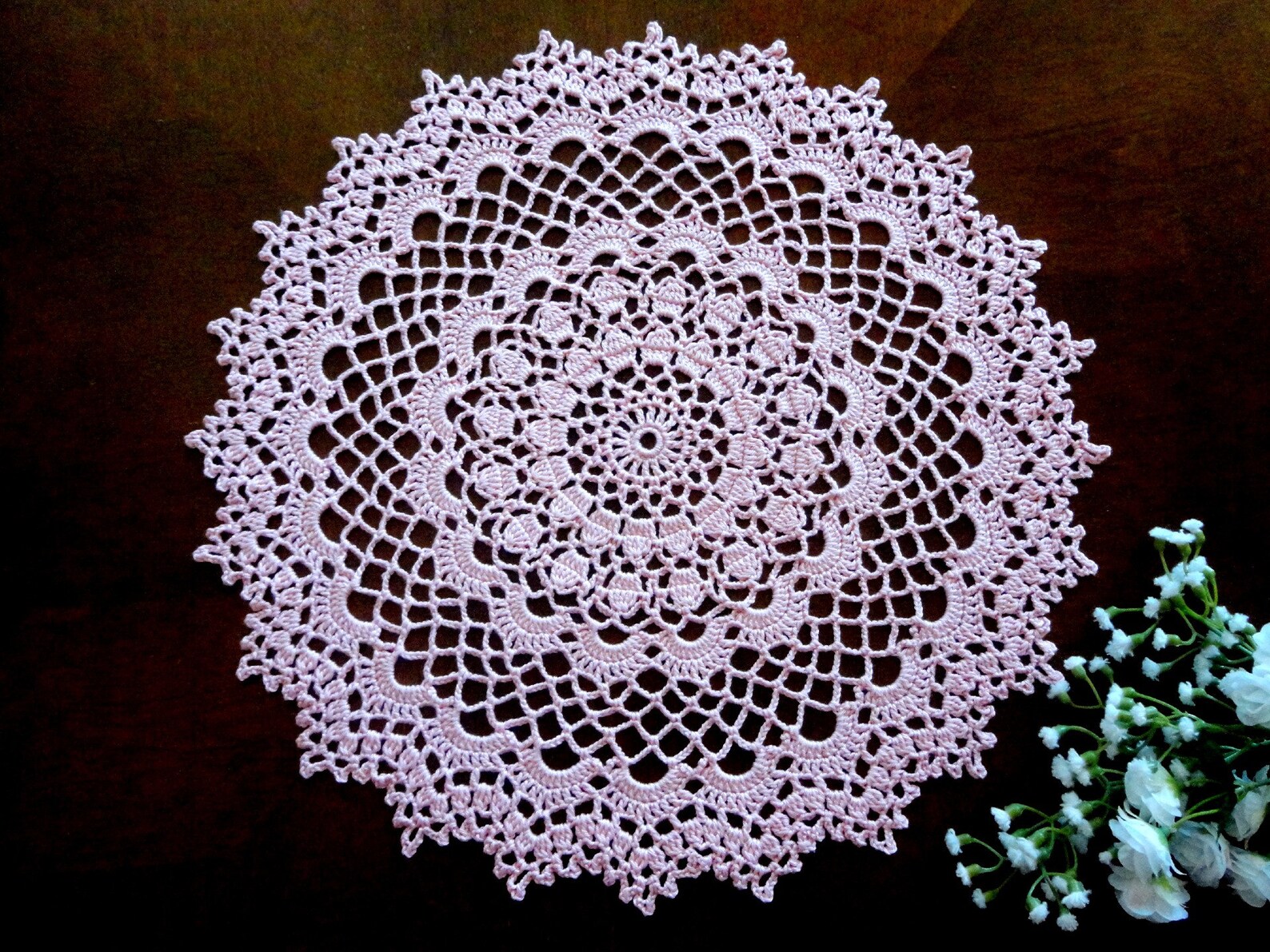 Crochet Doily Crochet Placemat Crochet Table Mat Round Etsy