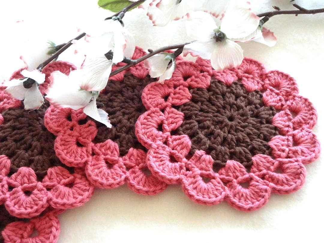 Crochet PATTERN Coasters Crochet Round Crochet Coaster Pattern Crochet ...