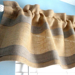 Burlap Valance Window Valance Housewares Window Treatment Kitchen Valance Rod Pocket Home Decor Curtains Draperies Custom Valance