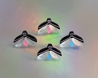 Glow in the dark firefly stud Earrings (lightning bug) acrylic