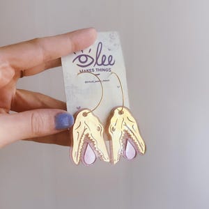 Alligator Tears acrylic earrings - Handmade