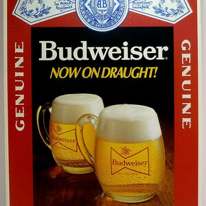 Vintage Budweiser nu op ontwerp Deze Bud's For You 17"t kartonnen toonbankkaart Breweriana