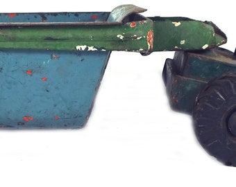 Vintage 1950's Wyandotte Toys 18"l Pressed Steel Earth Mover Dump Truck Toy - Aftermarket Paint