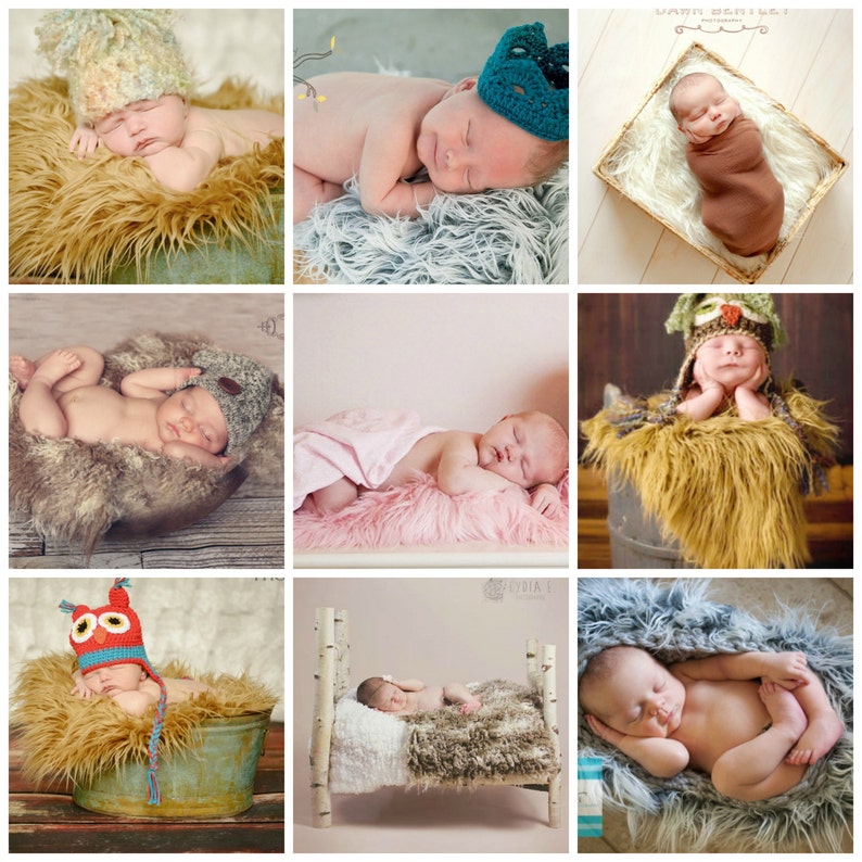 Newborn Photography Prop Fur Photo Prop Newborn Baby Photo Prop Newborn Baby Picture Props Baby Props for Photos Baby Posing Props image 4