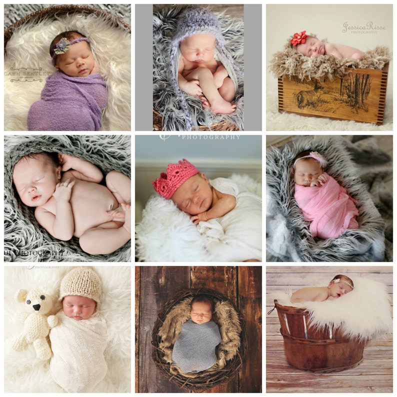 Newborn Photography Prop Fur Photo Prop Newborn Baby Photo Prop Newborn Baby Picture Props Baby Props for Photos Baby Posing Props image 3