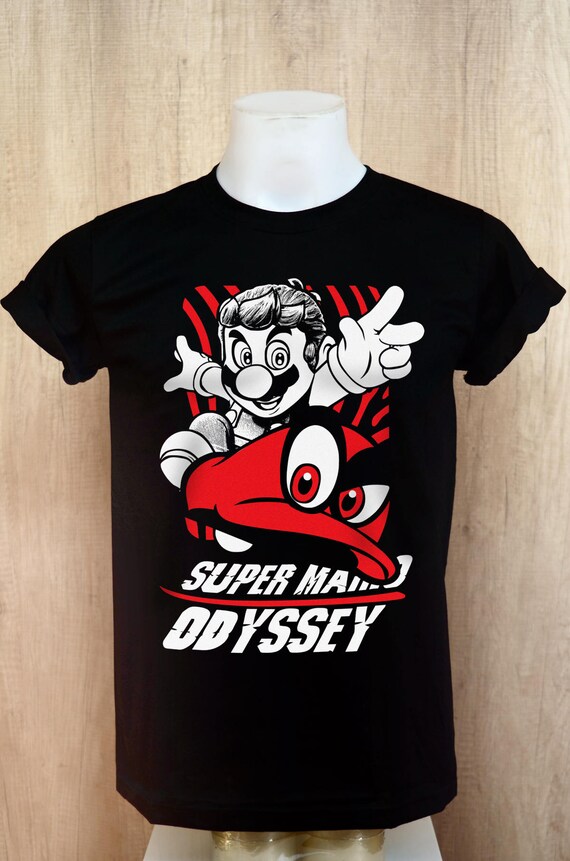 Tshirt Super Mario odyssey with mario emotion Etsy