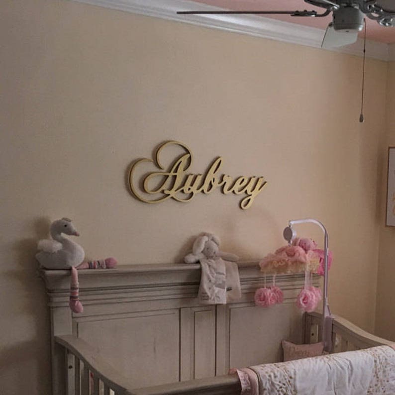 Large Name Sign Gold Name Wall Hanging Custom Name Etsy