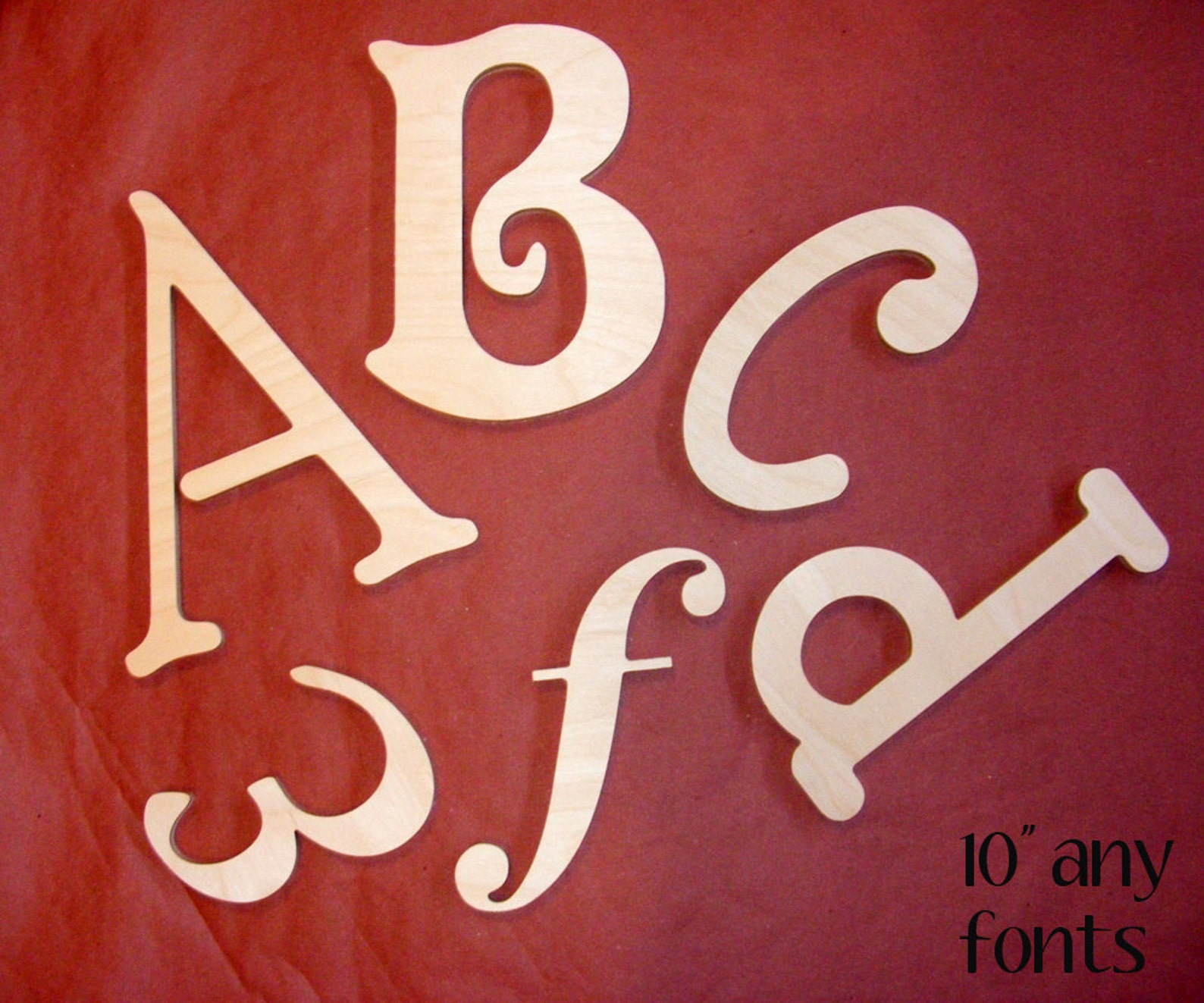 10 Wooden Wall Nursery Letters Unpaintedunfinished Etsy