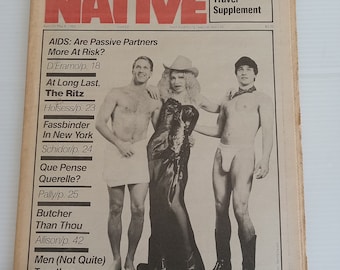 Vintage gay New York NATIVE newspaper  1983