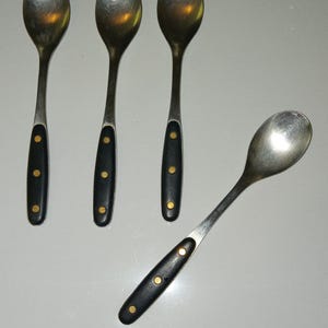 HACKMAN デザートスプーン ビンテージ フィンランド 6本set Set of 6 Hackman Finland White Dessert Spoon/mid-century