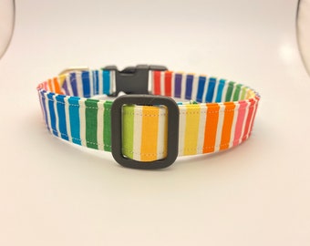 Dog/Cat Collar- Rainbow Stripe