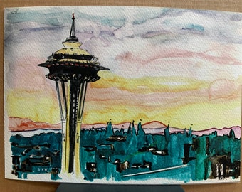 Print: Seatle Sunset /