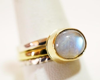 Moonstone Ring Stack