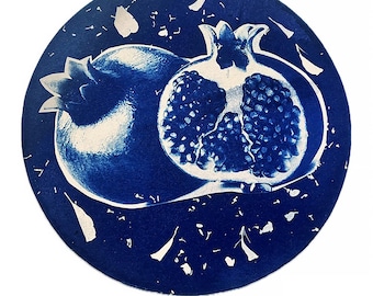 Cosmic Granada Cyanotype Print