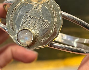 Tenochtitlan Pyramid Silver Cuff