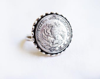 Silver Peso Ring