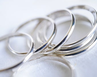 Thin Sterling Bands