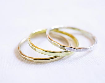 Thin Hammered Rings