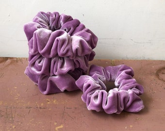 Handmade Lilac Velvet Scrunchie