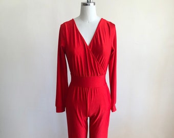 Bright Red Bodysuit - 1990s