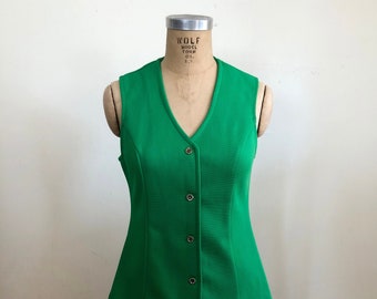 Bright Green Vest - 1970s