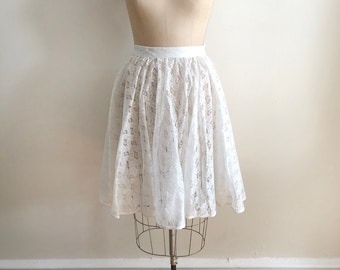 White Lace Crinoline/Half Slip - 1980s