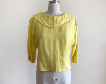 bright yellow blouse