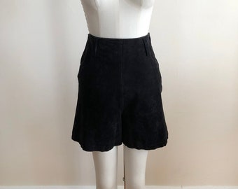 Black Suede Shorts - 1990s