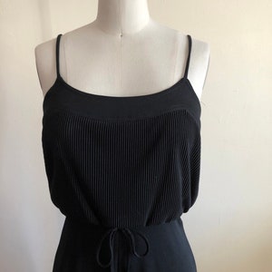 Black Plisse Mini Dress 1970s zdjęcie 2