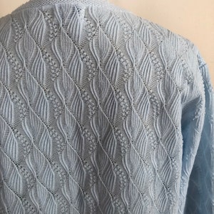 Pale Blue Open Front Cardigan 1960s image 4