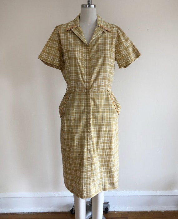 yellow and white plaid dress