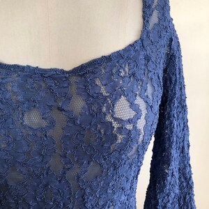 Blue Lace Bodysuit 1990s image 2