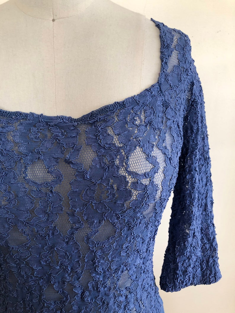 Blue Lace Bodysuit 1990s image 2