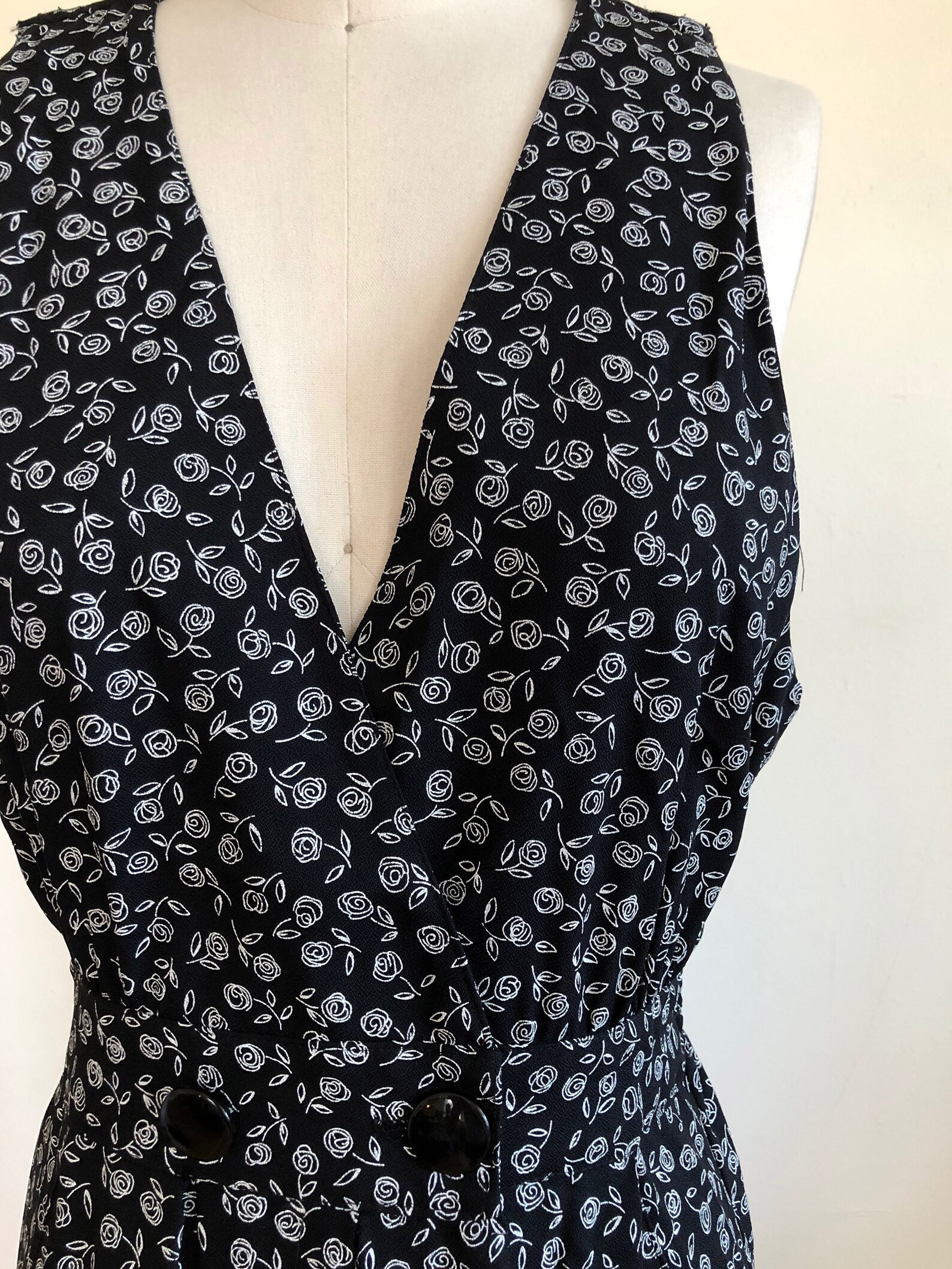 black and white pinafore
