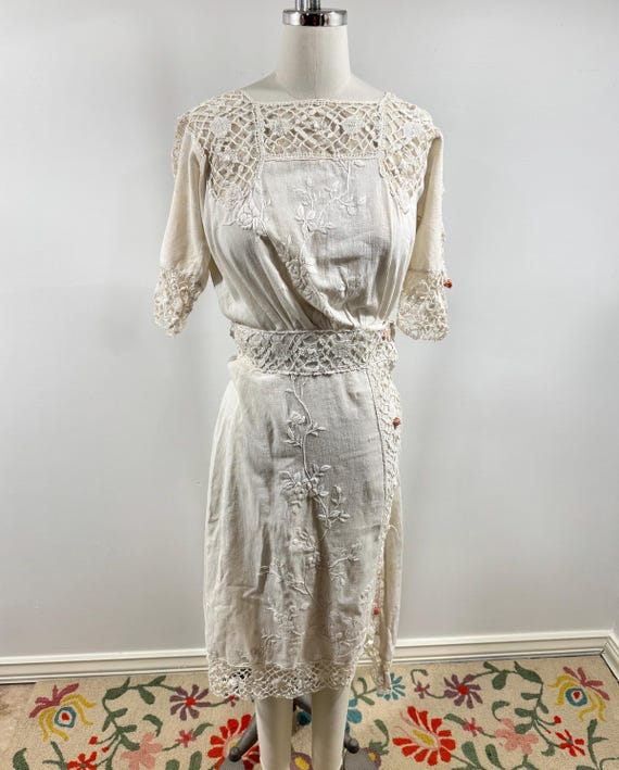 cream day dress Sunlit Meadow Cream Floral Midi Dress | Trendy Women's Dress