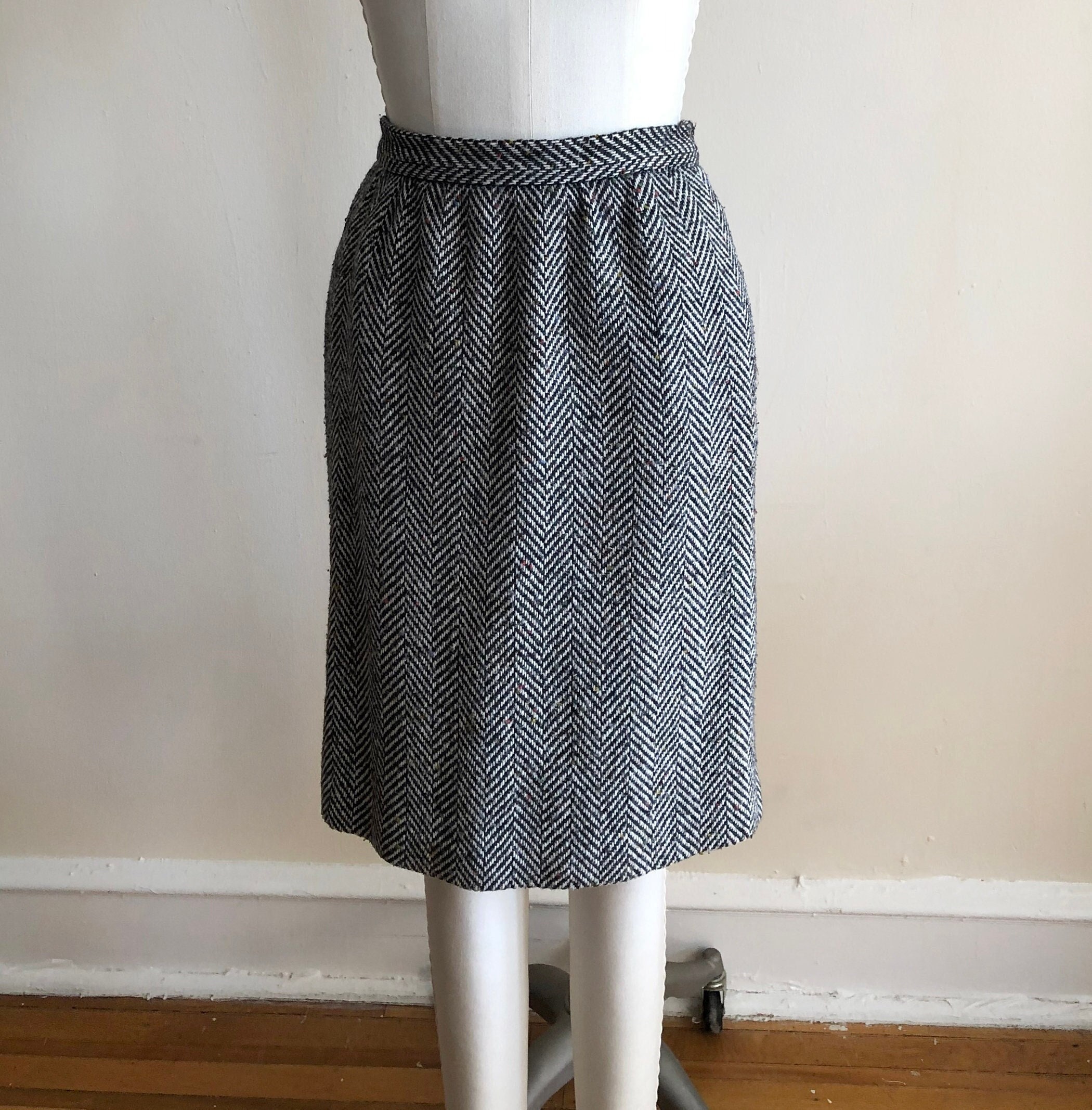 【BAON】Wilby herringbone wool banding flare long skirt BAON】Wilby herringbone wool banding flare long skirt BAON