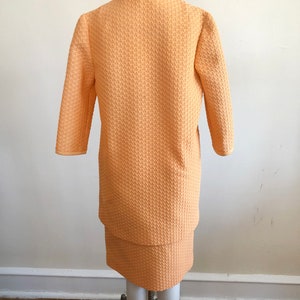 Orange Textured Woven Two-Piece Skirt Suit 1960s image 3