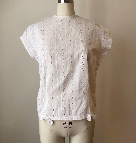 White Eyelet Blouse - 1950s